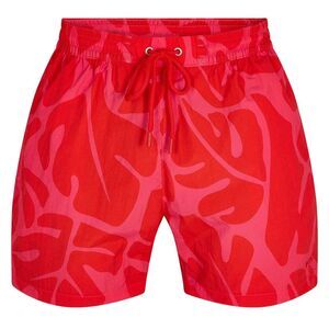 Boss Mens Bari Abstract Swim Shorts / Dark Pink